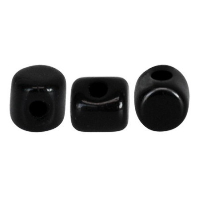 Minos® par Puca® Opaque Jet Black 23980 | 3x2.5mm Czech Glass Beads