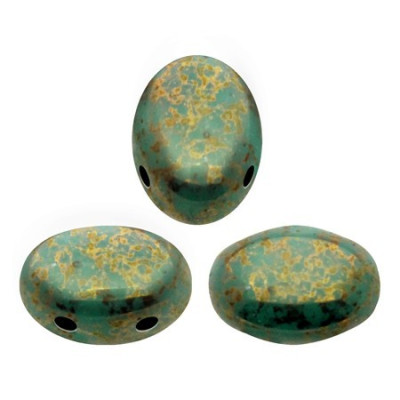 Samos® par Puca® 5x7mm Turquoise Bronze 63130/15496 | Czech Beads