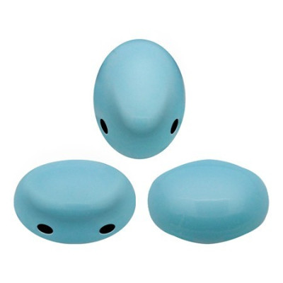 Samos par Puca 5x7mm Opaque Blue Turquoise 63030 | Glass Beads