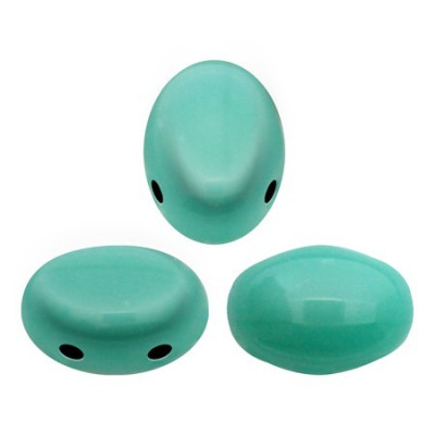 Samos par Puca 5x7mm Opaque Green Turquoise 63130 | Czech Beads