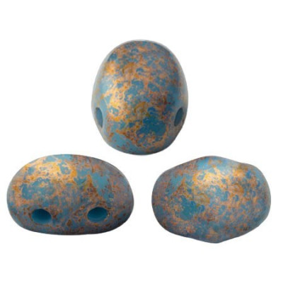 Samos® par Puca® Opaque Blue Turquoise Bronze 63030/15496 | 5x7mm