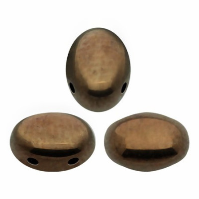Samos par Puca Beads 5x7mm Dark Bronze 23980/14415 | Glass Beads