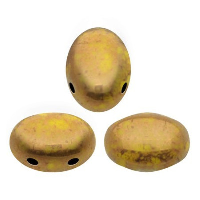 Samos par Puca 5x7mm Opaque Jonquil Bronze 83120/15496 | Glass Beads