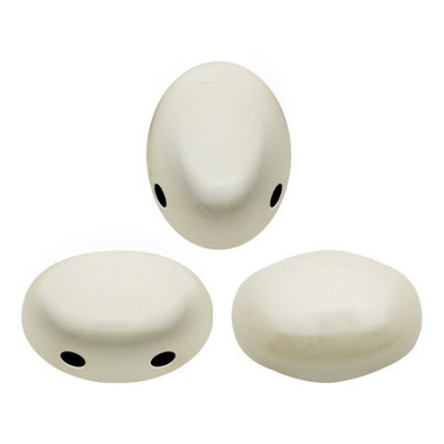 Samos par Puca Beads Opaque White Ceramic 03000/14400 | Czech Glass