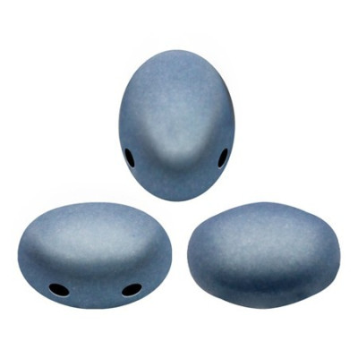 Samos par Puca Beads Metallic Mat Blue 79031 | 5x7mm Czech Glass