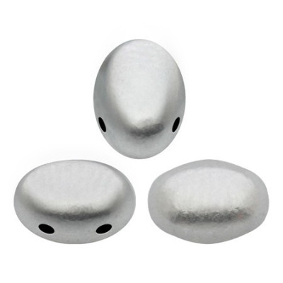 Samos par Puca Beads 5x7mm Silver Allu Mat 00030/01700 | Glass