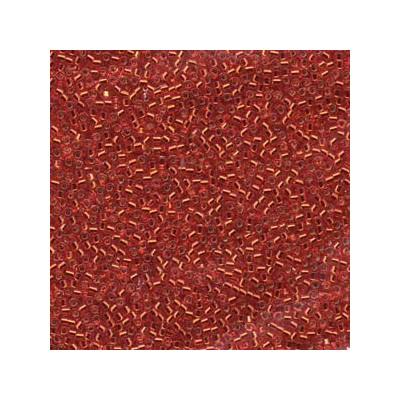 MIYUKI Delica 10/0 N. 205 SILVER LINED CRYSTAL RD/ORANGE