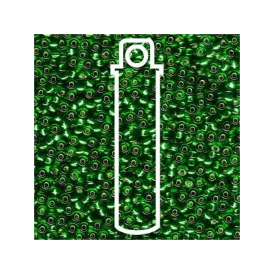 MIYUKI Round 11/0 N. 523 SILVER LINED GREEN