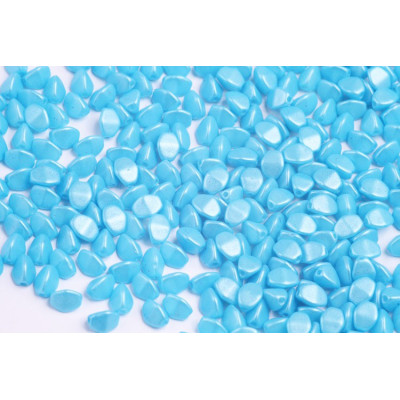 Czech Pinch Beads 5x5mm Pearl Shine Aqua 02010/24008 | Rutkovsky