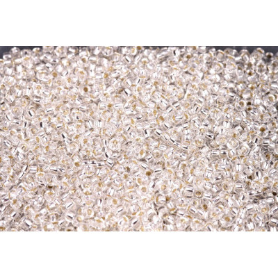 MIYUKI Round 11/0 N. 800 Crystal Silver Lined