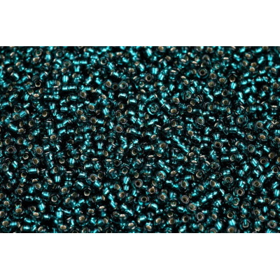 MIYUKI Round 11/0 N. 822 Silver Lined Transp Dk Teal