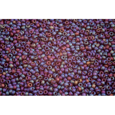 MIYUKI Round 11/0 N. 836 Transparent Brown AB Matted