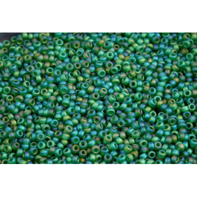 MIYUKI Round 11/0 N. 854 Matted Transp Green AB