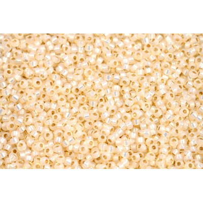 MIYUKI Round 11/0 N. 870 Dyed Cream Silver Lined Alabaster