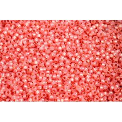 MIYUKI Round 11/0 N. 873 Dyed Salmon Silver Lined Alabaster