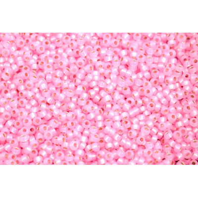 MIYUKI Round 11/0 N. 874 Dyed Pink Silver Lined Alabaster