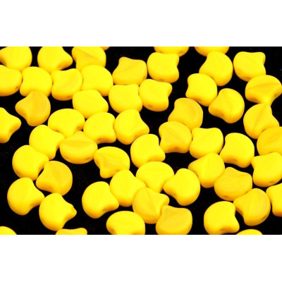 Matubo Ginko 2-Hole Beads 7.5mm Opal Amber Mat | Czech Glass