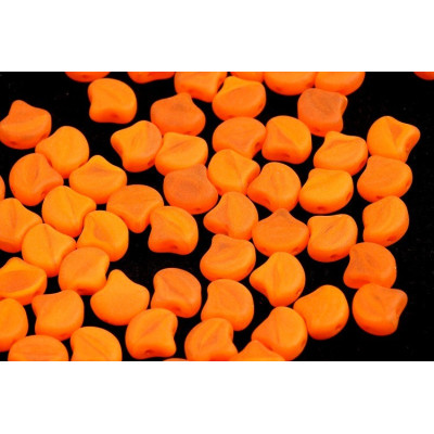 Matubo Ginko Beads 7.5mm Opal Dark Amber Mat - Czech Glass