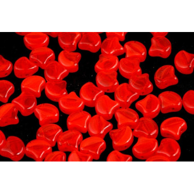 Matubo Ginko Two-Hole Beads 7.5mm Opal Orange - Czech Glass