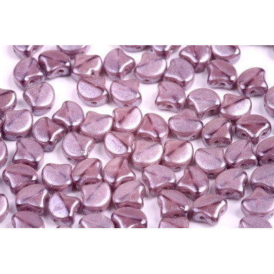 Matubo Ginko Beads 7.5mm Opal Violet White Luster