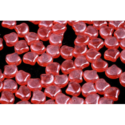 Matubo Ginko Beads - Opal Rose White Luster 7.5mm - Czech Glass