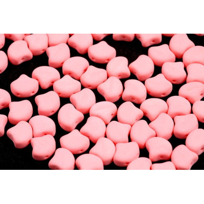 Matubo Ginko Beads 7.5mm Bondeli Mat Coral - 2-Hole Czech Glass