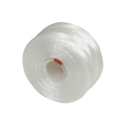 S-lon AA White Nylon Beading Thread 0.09mm (68m)