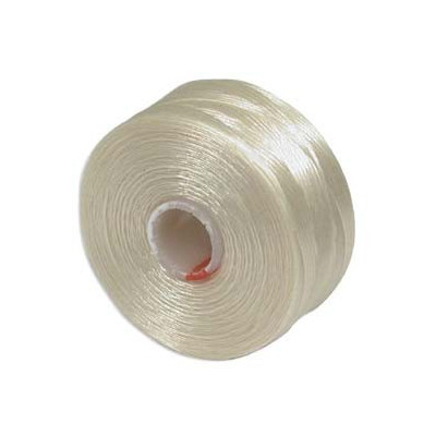 S-lon AA Nylon Beading Thread Cream 0.09mm (68m) | Beading Supply
