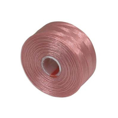 S-lon AA Nylon Beading Thread Pink 0.09mm (68m) | Beading Supplies