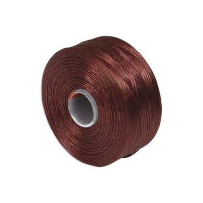 S-lon AA Beading Thread Burgundy - 0.09mm Nylon for Bead Weaving