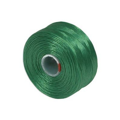 S-lon D Nylon Beading Thread Green - 0.11mm (71m)
