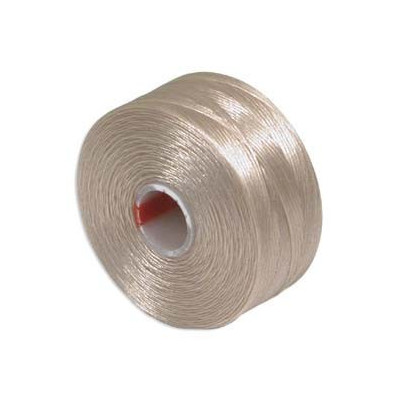 S-lon D Beading Thread 0.11 mm Beige - 71m Nylon Supply