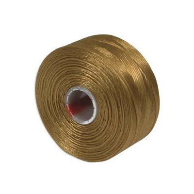 S-lon D Gold Beading Thread | 0.11mm Nylon - 71m Spool