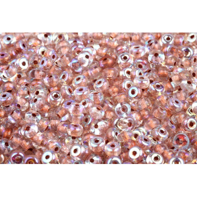 Rondelle Druck Beads 2.5x4mm 6 CRYSTAL COPPER LINED AB