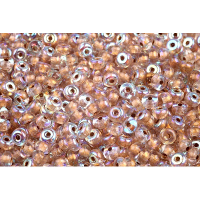 Rondelle Druck Beads 2.5x4mm 7 CRYSTAL BRONZE LINED AB