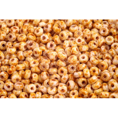 Rondelle Druck Beads 2.5x4mm 25 WHITE ALABASTER TRAVERTINE