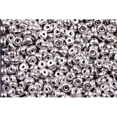 Rondelle Druck Beads 2.5x4mm 31 JET FULL LABRADOR