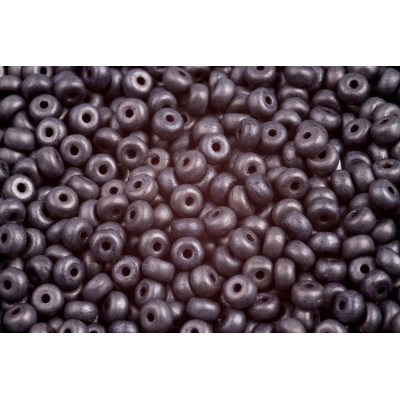 Rondelle Druck Beads 2.5x4mm 35 JET HEMATITE MAT