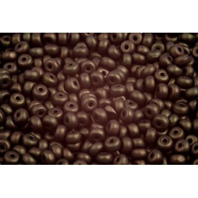 Rondelle Druck Beads 2.5x4mm 36 JET RED LUSTER MAT