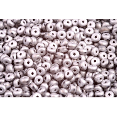 Rondelle Druck Beads 2.5x4mm 38 JET FULL LABRADOR MAT