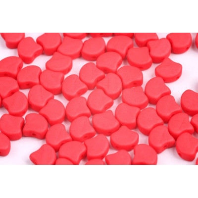 Matubo Ginko Beads 7.5mm Red - 2-Hole Czech Glass Beads