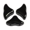 Hélios® par Puca® 6x10mm Opaque Jet Black 23980 | Czech Glass