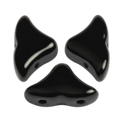 Hélios® par Puca® 6x10mm Opaque Jet Black 23980 | Czech Glass