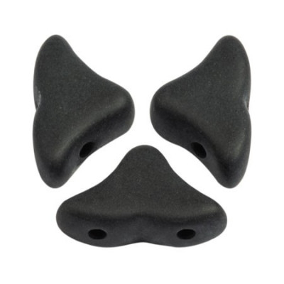 Hélios® par Puca® 6x10mm Jet Matte 23980/84100 | Czech Glass Beads