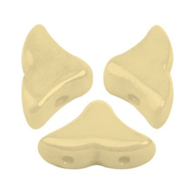Hélios par Puca 6x10mm Opaque Ivory Ceramic 03000/14401 | Czech Beads