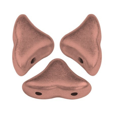 Hélios par Puca 6x10mm Copper Gold Mat 01780 | Czech Glass Beads