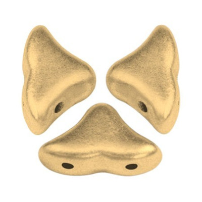 Hélios® par Puca® 6x10mm Light Gold Mat 00030/01710 | Czech Glass