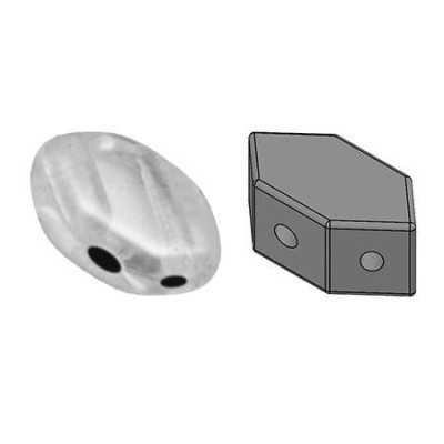 Paros® par Puca® Czech Glass Beads 7x4mm Crystal 00030 | 20pcs