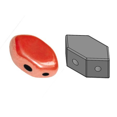 Paros par Puca 7x4mm Opaque Light Coral Luster 93400/14400 | 20pc