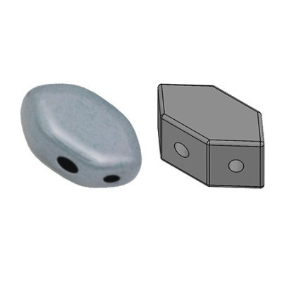 Paros par Puca 7x4mm Opaque Blue Ceramic 14464 | Czech Glass